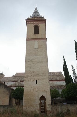 Frente norte del alminar de la mezquita de Sanlucar la Mayor