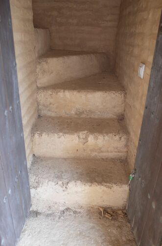 Arranque de la escalera del alminar de Sanlucar la Mayor