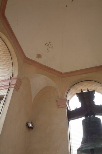 Cúpula del cuerpo de campanas de la torre de la iglesia de San Pedro de Sanlucar la Mayor