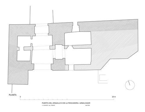 Planta actual de la puerta de la Pescadería o delArquillo en Aznalcázar