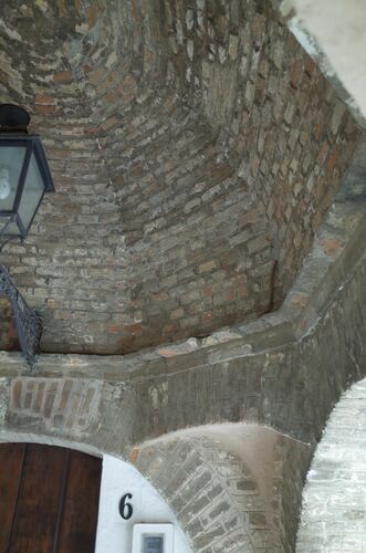 Detalle de la bóveda del espacio central del postigo del Atambor de Sevilla