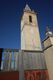Torre de la iglesia de San Pedro de Sanlucar la Mayor, con  el antiguo alminar desde el oeste